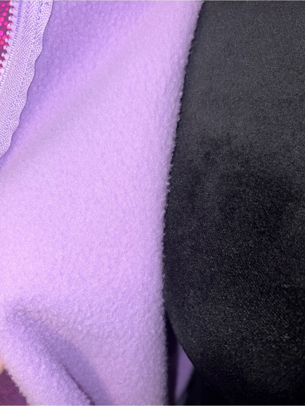 🆕💜Lavender Zip-Up Fleece Jacket Mens XL Soft Cozy Full Zip Stand Collar Pock - Picture 7 of 8